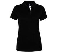 Asquith & Fox Women's Asquith & Fox 100% Cotton Polo - Black/White - Medium