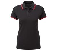 Asquith & Fox Women's classic fit tipped polo - Feminine fit, Lower hem at back