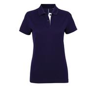 Asquith & Fox Women's Contrast Polo - Plain lady-fit Smart/Casual top |XS-2XL