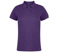 Plain Short Sleeve Polo Shirt Asquith & Fox Purple XS