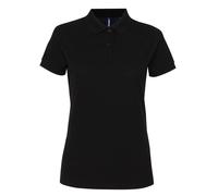 Asquith & Fox Womens/Ladies Short Sleeve Performance Blend Polo Shirt (Black) - Size Large