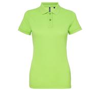 Asquith & Fox Womens/Ladies Short Sleeve Performance Blend Polo Shirt (Neon Green) - Multicolour - Size X-Small