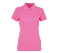 Asquith & Fox Womens/Ladies Short Sleeve Performance Blend Polo Shirt (Neon Pink) - Size 2XL