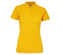 Asquith & Fox Womens/Ladies Short Sleeve Performance Blend Polo Shirt (Sunflower) - Yellow - Size Medium