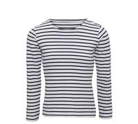Asquith & Fox Women's Mariniere Coastal Long Sleeve T-Shirt in Off-White | Size: Medium Asquith & Fox Off-White M