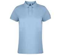 Asquith & Fox Women's Plain Short Sleeve Polo Shirt in Baby Blue | Size: Small Asquith & Fox Baby Blue S
