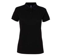 Asquith & Fox Women's Polycotton Polo Blend AQ025 - Cool Sport Shirt - Black - XXL