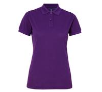 Asquith & Fox Women's Short Sleeve Performance Blend Polo Shirt in Purple | Size: 2XL Asquith & Fox Purple 2XL