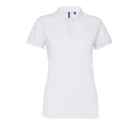Asquith & Fox Women's Short Sleeve Performance Blend Polo Shirt in White | Size: Medium Asquith & Fox White M