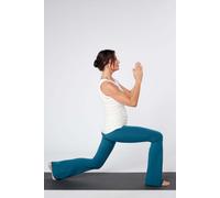 Asquith London Women's Crossed Waist Flare Pants in Mid Blue | Size: Medium Asquith London Mid Blue M