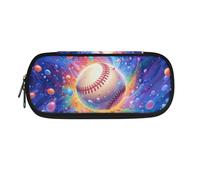 ASQVTIFE Colorful Baseball Pencil Case Big Capacity for Kids Boys,Cool Baseball Pencil Boxes for School Pencil Box Kindergarten 4 Ring Binder Bag Pen Marker Holder Storage
