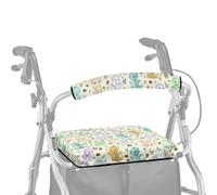 ASQVTIFE Colorful Dinosaurs Walker Seat Covers for Toddler Rollator Seat and Back Rest Cover Animal Rollator Walker Accessories Cover for Seniors Replacement Seat for Rollator Walker Accessories Decor