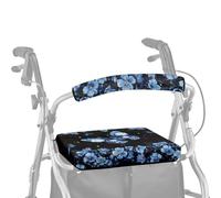 ASQVTIFE Morning Glory Walker Covers for Seat and Backrest for Seniors Universal Rollator Walker Seat and Backrest Covers Soft Dust Cover for Seniors in Assisted Living 2 Piece