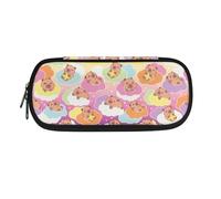 ASQVTIFE Starry Night Capybara Pencil Case with Compartments for Little Girls Girls Ages 8-12 Cute Animal Pencil Case Big Capacity 4 Ring Binder Bag Pen Marker Holder Storage