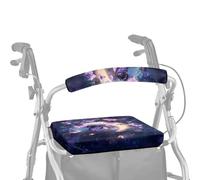 ASQVTIFE Starry Sky Butterfly Rollator Walker Seat Covers for Seniors Walker Covers for Seat and Backrest Walker Seat Covers for Ladies Roll Bar Cover for Walker Accessories Decor