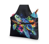 ASQVTIFE Yarn Storage Knitting Bags Sea Turtle Knitting Bags Large Crochet Bag Organizer Florid Crochet Storage Bag for Women Girls at Home Perfect Basket for Gifting to Knitting Fans Large