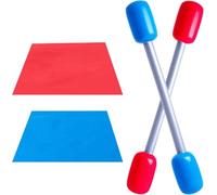 ASQzhuLIWing Inflatable lawn duel sticks children's interactive game duel sticks with cushions gladiator game suitable for boys girls adult parties beach outdoor games