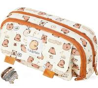 ASREJUR Capybara Pencil Case,Cute Capybara Pencils Case,Kawaii Capybaras Pencil Bag with Multi-Layers,Large Capacity Pen Cases with Unique Design for Girls, Boys, Women, Men and All Capybaras Lovers