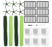 Asrhine 20 Pcs S9 Replacement Parts for iRobot Roomba S9 (9150) S9+ S9 Plus (9550) S Series Vacuum Cleaner, 2 sets of multi-surface rubber roller brush 6 filters 6 side brushes 6 vacuum bags