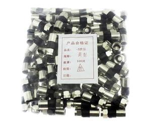 AsrMyjcx 100 Extruded F-head Connectors for British TVs, 24 Shielded Components