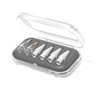 AsrMyjcx 6x Replacement Tips Mix Metal Tips Sturdy Silent Wear Resistant Flexible with Storage Case High Sensitive Styluses Tip Nibs, Gray