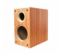 AsrMyjcx Audio Cabinet Wooden Speaker Enclosure Compact Bass Vented Structure Woofer Tweeter Layout Acoustic Support Suitable for DIY Project Study Bedroom Workshop, Brown Maple Wood Grain