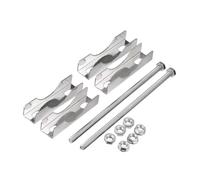 AsrMyjcx Double Antenna Mast Clamp Mast Bracket Iron with Bolts Pole Holder Heavy Duty for Weather Station Umbrella Outdoor