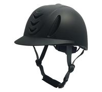 AsrMyjcx Equestrian Riding Helmet, Helmet, Riding Accessory with Heat-Resistant PC Shell And for Children's Activities in The Fie, Full Black