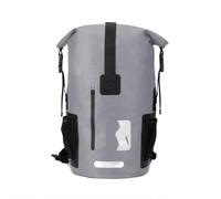 AsrMyjcx Ergonomic Roll Upper Dry Bag Backpack | Adjustable Shoulder Straps, Waterproof Backpack, Reinforced, Dry Bag with Front Pocket, for Hiking, Camping, Camp, Gray