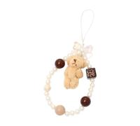 AsrMyjcx Mobile Phone Charm Lanyard,Universal,Handbag Chain,Gift,Phone Case Accessories Phone Charm String Phone Charms Beaded Lanyard, White