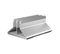 AsrMyjcx Notebook Stand Adjustable Laptop Dock Holder Cradle Vertical Mount Aluminum Alloy With Silicone Pads Stable Triangular Saving suitable for office desk home workstation, Silver
