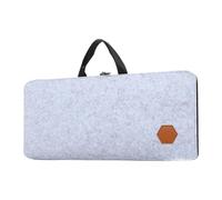 AsrMyjcx PC Keyboard Storage Case Felt Keyboard Storage Bag Simple Handbag with Zipper Protective Compact Travel Sleeve Carrying Case, Light Gray