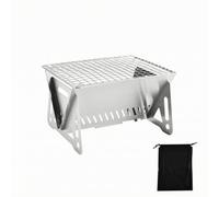 AsrMyjcx Portable Grill Cooker with Storage Bag | Foldable, Stainless Steel Campfire Grill, Compact, Outdoor Cooking Equipment, for Picnics, Small