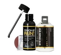 AsrMyjcx Quick-Dry Alloy Wheel Repair Paint | Compact 50ml Bottle, Fast curing, Scratch Repair Kit, for Garage, vehicle owners, Matte Black