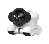 AsrMyjcx Robot Camera on Wheels Dog Cameras Nanny Security Camera with 2 Way Talk for Pet Cats Dogs Living Room Indoor, 4G