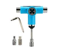 AsrMyjcx Skateboard Hardware T Tool Skate Tool With Ratchet Tee Wrench Socket Driver With Allen Key For Trucks Wheels And Maintenance suitable for street riding park upkeep, Blue
