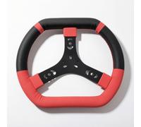 AsrMyjcx Steering Wheel Steering Rim Three Driving Control PU Leather Grip Alloy Core Firm Grip Balanced Weight suitable for, 340mm, Leather Wrapped Alloy Steering Wheel