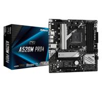 ASRock A520M Pro4, AMD A520 Mainboard - Sockel AM4, 90-MXBDU0-A0UAYZ
