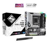 ASRock B760M Steel Legend WiFi Intel 1700 Socket Motherboard, Micro-ATX, 4x DDR5 Slots, 3x M.2 Sockets, Fitted I/O Shield, 2.5GbE LAN