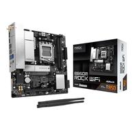 ASRock B850M Rock WiFi AMD AM5 Socket Motherboard, Micro-ATX, 2x DDR5 Slots, 2x M.2 Socket, Fitted I/O Shield, 2.5GbE LAN, Wi-Fi 6E