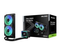 ASRock Challenger 240 Digital All-in-One Liquid CPU Cooler, 240mm Radiator, 3" Intelligent Digital Display, ARGB Lighting, 0dB Mode, 6 Year Warranty