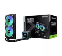 ASRock Challenger 240 Digital All-in-One Liquid CPU Cooler, 240mm Radiator, 3" Intelligent Digital Display, ARGB Lighting, 0dB Mode, 6 Year Warranty