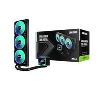 Asrock Challenger 360 Digital Aio Liquid Cpu Cooler, 360Mm Radiator, Triple 120Mm Pwm Argb Fans, 3? Digital Display, Intel Lga1700/1851 & Amd Am5/Am4 Compatible