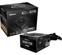 Power Supply ASROCK CL-750B PSU 750W 80Plus Bronze 120mm Active PFC PCI-E 5.1 (12+4pin) x1 PCI-E (6+2 pin) x4 SATA (5 pin) x4