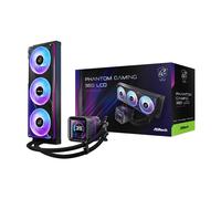 ASRock Phantom Gaming 360 LCD CPU Cooler - Black 360mm ARGB LCD Screen Intel/AMD