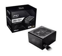 Asrock Pro-750B 750W Atx Power Supply Unit 80 Plus Bronze Certified 120Mm Silent Cooling Fan High Efficiency Psu