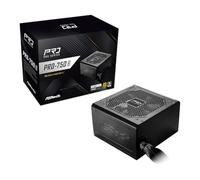 ASRock PRO 750G Power Supply - 750W 80 Plus Gold Certified, ATX 3.1 & PCIe 5.1 Ready, Native 12V-2x6 Connector, 120mm Low-Noise Fan, 3-Year Warranty