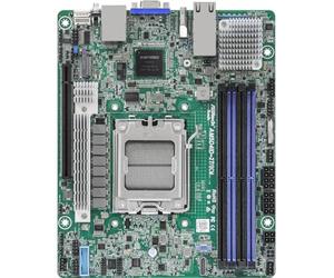 ASRock Rack AM5D4ID-2T/BCM Deep Mini-ITX Server Motherboard AMD Ryzen 7000 AM5 (LGA 1718) KNOLL3 X300 Dual 10G LAN