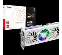 ASRock AMD Radeon RX 9070 XT Taichi White 16GB OC Graphics Card, RDNA 4, 3100 MHz Boost, 16GB GDDR6, 3X DisplayPort 2.1, LCD Info Center