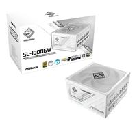 ASRock Steel Legend SL-1000GW ATX3.1 PCIe5.1 1000W 80 Plus Gold & Cybenetics Platinum Complete Modular Power Supply with 12V-2x6 Cable - White